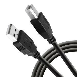 Black USB 2.0 Type B Cable Cord